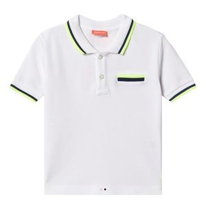 SUNUVA Boys White Pique Polo Shirt